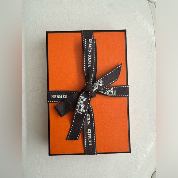 NWB Hermes City 3CC Color Block card holder Noir/Bleu suit/Bleu Zellige Rare! - Picture 6 of 12